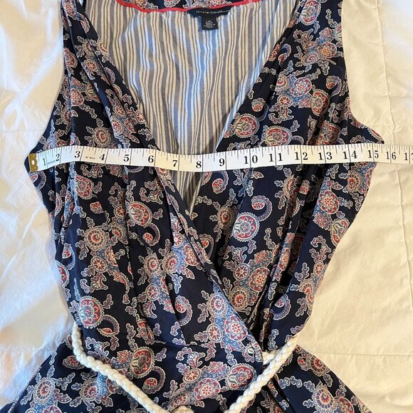 Tommy Hilfiger Paisley Rope tie wrap dress, size L - Picture 6 of 9